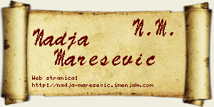 Nadja Marešević vizit kartica